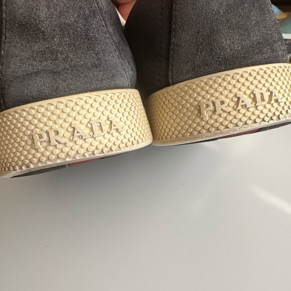 PRADA Authentic Women’s Navy Blue Suede Sneakers Size 6.5 (36.5 EU) - Picture 10 of 16